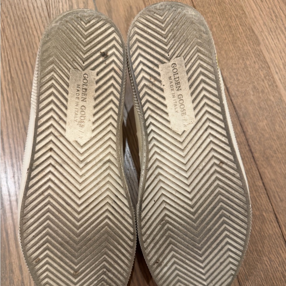 Golden Goose White and Blue Sneakers - Picture 10 of 11